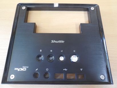 Shuttle XPC Computer PCs Aluminium Frontblende Front Panel SB62G2 Schwarz* pz574