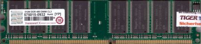 Transcend PC-3200 512MB DDR1 400MHz CL3 Arbeitsspeicher DDR RAM* r727