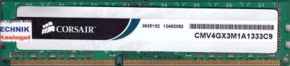 Corsair CMV4GX3M1A1333C9 PC3-10600 4GB DDR3 1333MHz Arbeitsspeicher RAM* r728