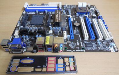 ASRock 880G Pro3 Rev 1.02 Mainboard +Blende AMD Sockel AM3 AM3+ PCIe DDR3* m970