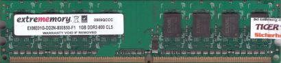 Extrememory EXME01G-DD2N-800S50-F1 PC2-6400 1GB DDR2 CL5 800MHz RAM* r841