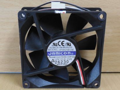 JAMICON JF0825B1M Gehäuse Lüfter schwarz 80mm 12V DC FAN 3-pin* GL150