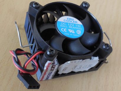 Retro Sockel Intel 7 5 3 AMD 50mm 3-pol CPU Kühler FAN Cooler schwarz* ck394