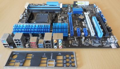 ASUS M5A99X EVO Rev1.01 Mainboard +Blende AMD 990X Sockel AM3+ DDR3 USB3.0*m1086