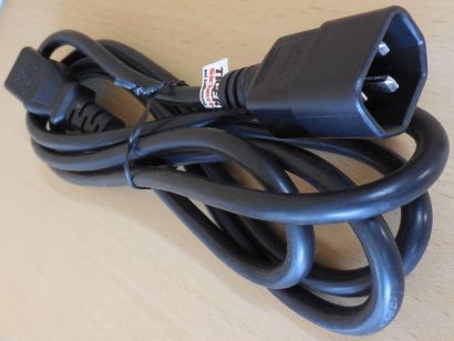 Stromkabel Kaltgeräte Verlängerung PC Monitor Drucker FAX C13 C14 ca.1,8m*pz1074