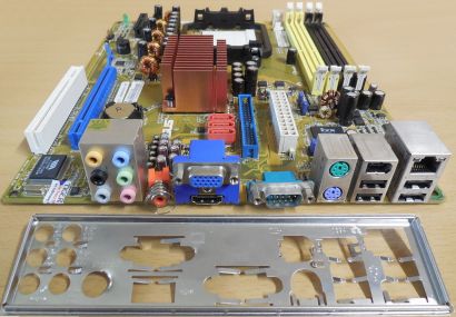 Asus M3N18L/T-M3N8200/DP_MB Mainboard +Blende Sockel AM2 SATA PCIe VGA LAN*m1104