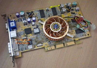 Asus V9280/64M Nvidia Geforce 4 Ti4200 64MB AGP 8x mit Titan 3-pol Lüfter g07