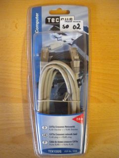 Teccus by Vivanco Computer CAT5e Crossover Netzwerkkabel 2m RJ45 - RJ45* so02