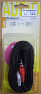 BigBalloon Audio Cinch Kabel 5m 2x Cinch Stecker - 2x Cinch Stecker *so374