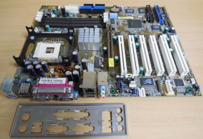 ASUS P4B533-E Rev 1.02 Mainboard +Blende Intel Sockel 478 LAN Audio IDE RAID*m45