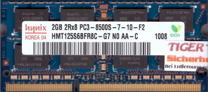 Hynix HMT125S6BFR8C-G7 N0 AA-C PC3-8500 2GB DDR3 1066MHz SODIMM RAM* lr05