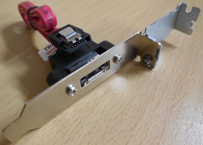 Esata Sata Slotblech Slotblende Low Profile mit Adapter für PC Gehäuse* pz480