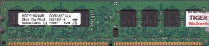 MDT M924-667-16 PC2-5300 1GB DDR2 667MHz CL4 Arbeitsspeicher RAM* r804